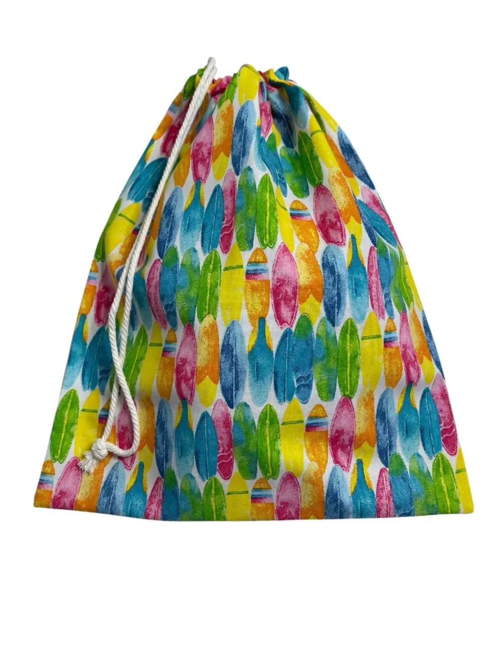 Colorful Surfboard Cotton Bread Bag, Reusable Sourdough Storage Bag, Beach House